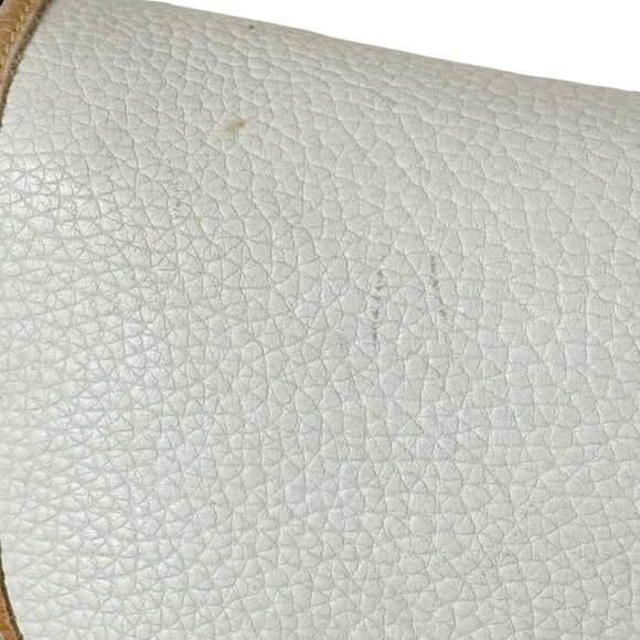 Dooney & Bourke Purse Bag Vintage Pebbled Leather Cream Brown Made in USA - Picture 3 of 13